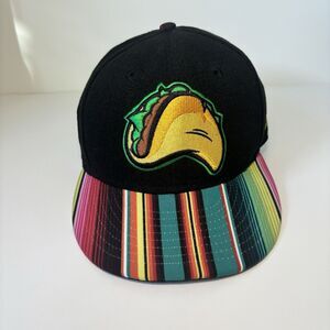 FRESNO GRIZZLIES Taco Tuesday‎ Hat New Era 59Fifty MiLB Minor League Fitted Sz 7